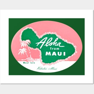 1950's Aloha from Maui Hawaii Posters and Art